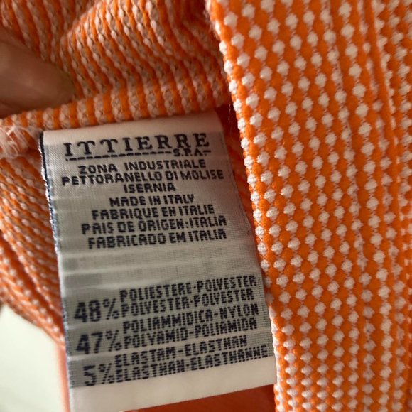 versace jeans couture y2k collarless zippered zip up orange jacket size M - Picture 4 of 4